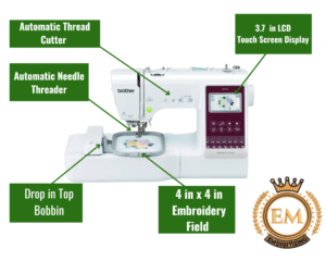 Brother SE725 Embroidery Machine Features