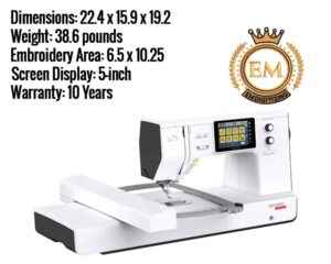Bernette B79 Embroidery Machine Specifications