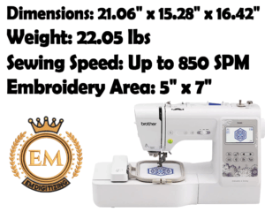 Specifications Of Brother SE700 Sewing And Embroidery Machine