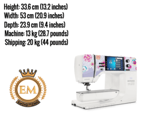 Bernina 770 QE PLUS Kaffe Edition Specifications