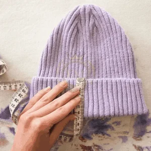 Marking the Embroidery Placement - How to Embroider Beanie Hats- Complete Process