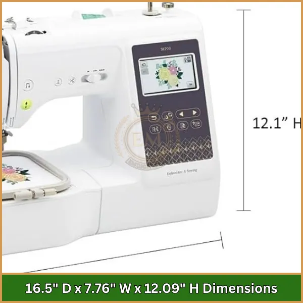 16.5 D x 7.76 W x 12.09 H Dimensions