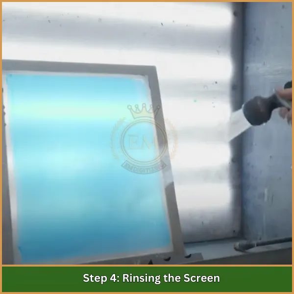 Step 4 Rinsing the Screen