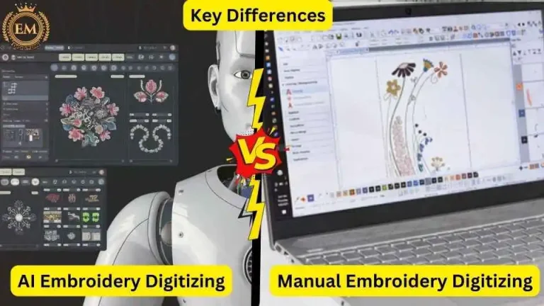 AI vs Manual Embroidery Digitizing Key Differences