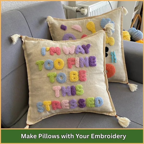 Make Pillows with Your Embroidery