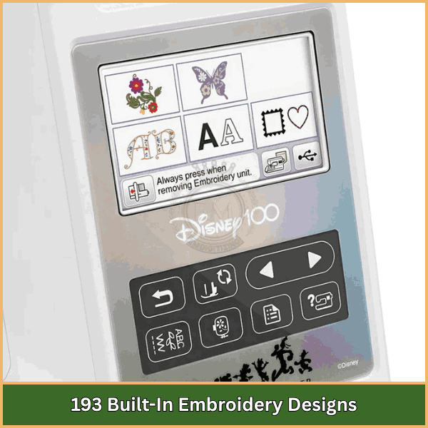 193 Built-In Embroidery Designs