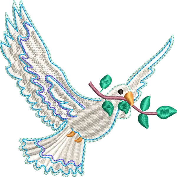 Bird of Peace Embroidery Design