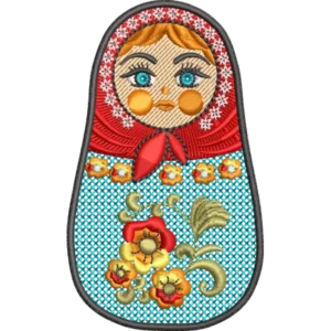Motif de broderie poupée russe