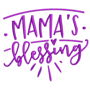 Mamma benedizione ricamo Design