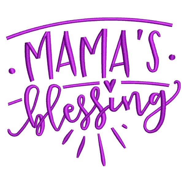 Mamma Benedizioneone ricamo Design Mamma Blessing Embroidery Design