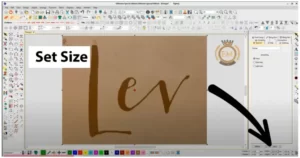 Digitalizza un logo per il ricamo a macchinaicamoy 3 Set the size of the embroidery design