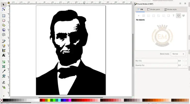Cómo convertir archivos JPG a PES para bordar 11 Import SVG into Inkscape