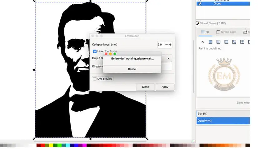 Cómo convertir archivos JPG a PES para bordarbroidery 13 save as embroidery file