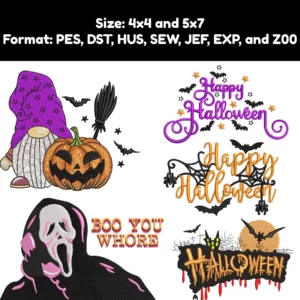 Motif de broderie d'Halloween
