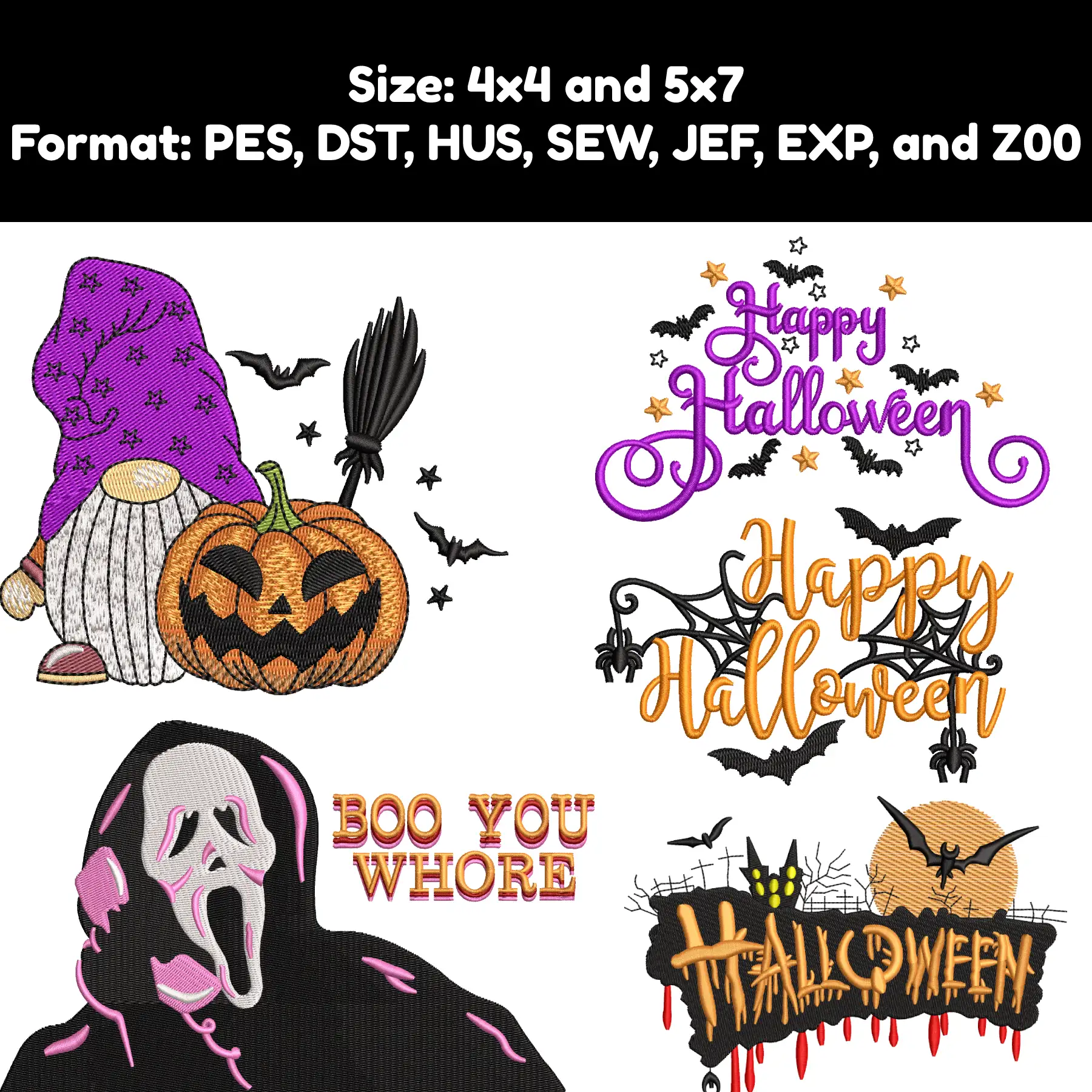 Halloween Embroidery Design