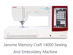 Janome Memory Craft 14000 Sewing And Embroidery Machine