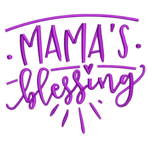 Mamma Blessing Embroidery Design