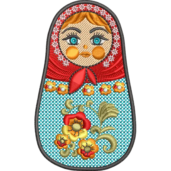 Russian Doll Embroidery Design