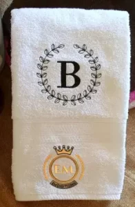 Embroidered towels are a great gift