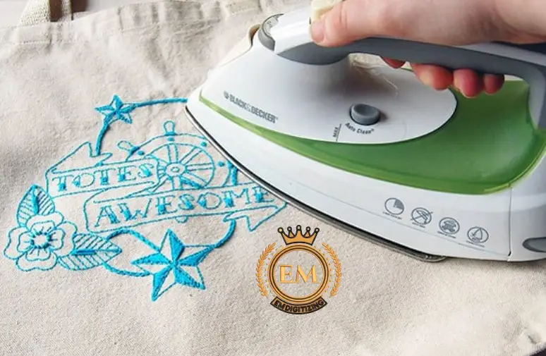 Ironing embroidered clothes