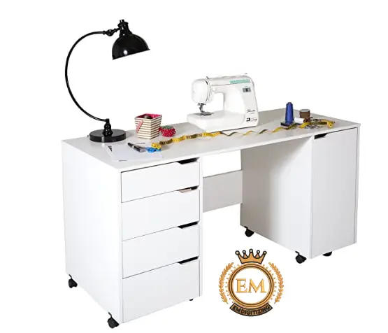 South Shore Crea Embroidery Craft Table on Wheel