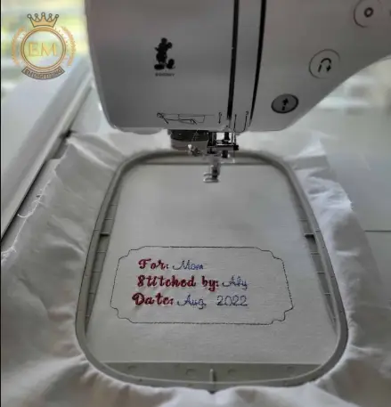 Embroider the Quilt Label