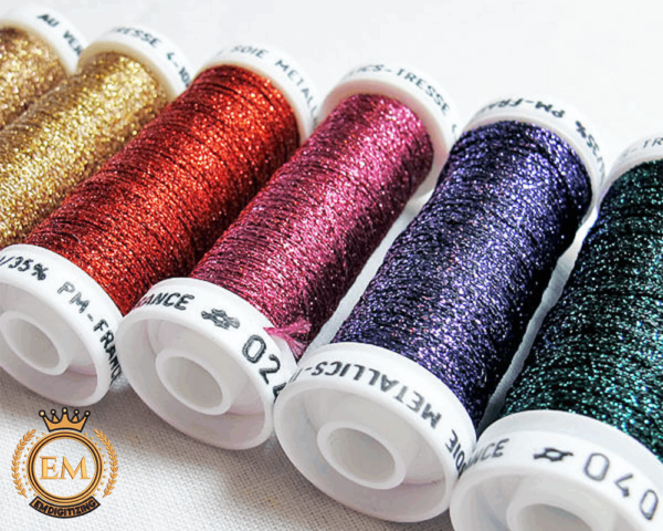A closer look at Metallic Thread Embroidery Threads