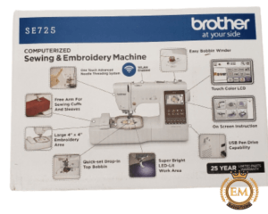 Brother SE725 Embroidery Machine Specifications