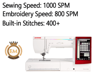 Janome Memory Craft 14000 Sewing and Embroidery Machine Specifications