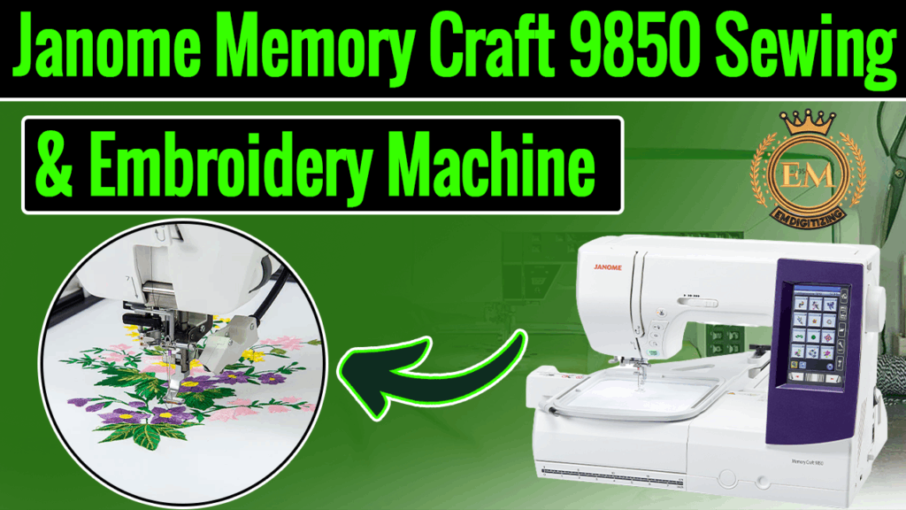Janome Memory Craft 9850 Sewing and Embroidery Machine