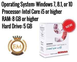 Bernina Embroidery Software 9 Specifications