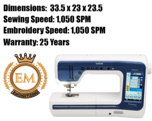 Essence Innov-Ìs VM5200 Sewing Embroidery And Quilting Machine Specification