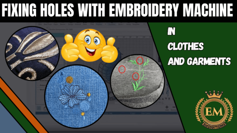Fixing Holes With Embroidery Machine In Clothes And Garments