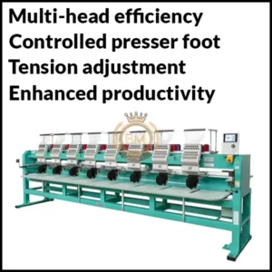 Key Features of TMCR-VF Series Multi-Head Embroidery Machines