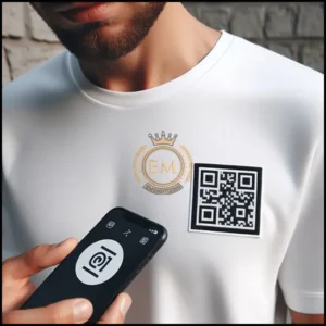 QR Code Left Chest Embroidery