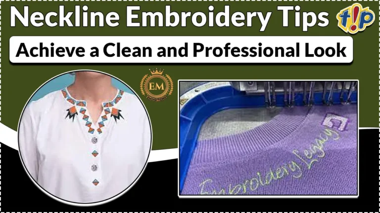 Neckline Embroidery Tips Achieve a Clean and Professional Look