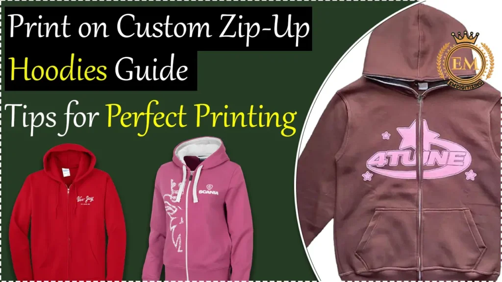 Print on Custom Zip-Up Hoodies Guide Tips for Perfect Printing