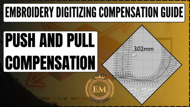Embroidery Digitizing Compensation Guide Push and Pull Compensation