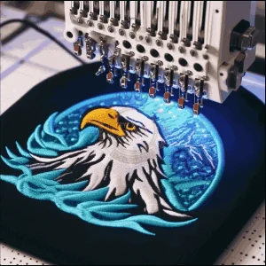 Thread the Embroidery Machine with the Appropriate Color