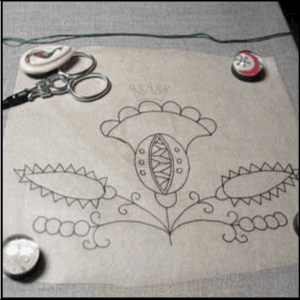 Strengthening the Paper for Embroidery
