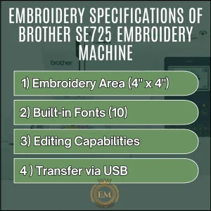 Embroidery Specifications
