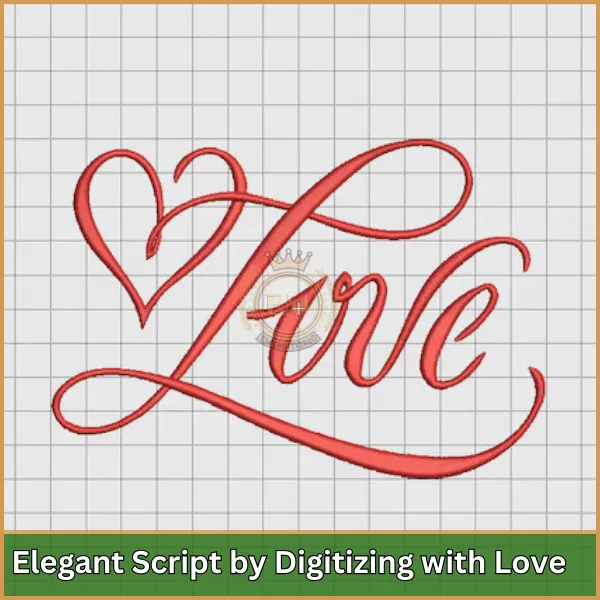 Elegant Script by Digitizing with Love