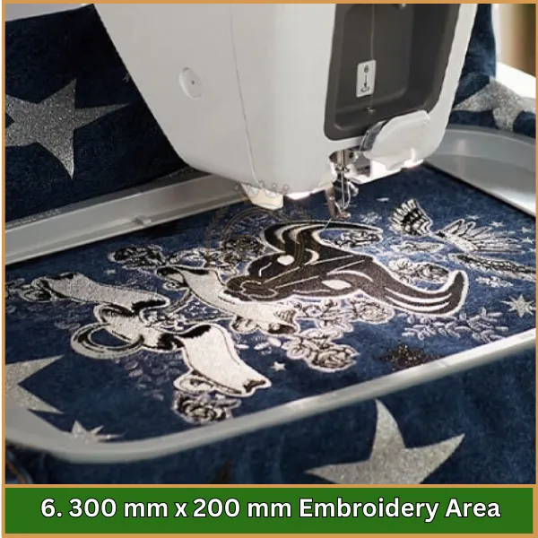 300 mm x 200 mm Embroidery Area