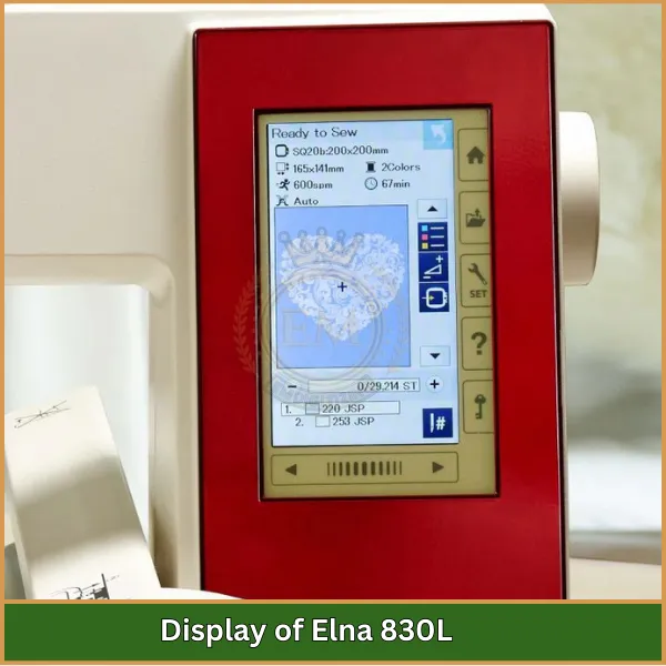 Display of Elna 830L