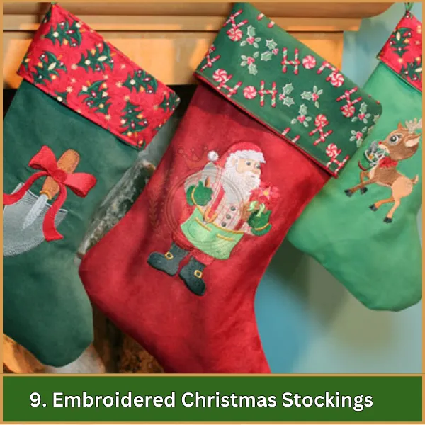 Embroidered Christmas Stockings