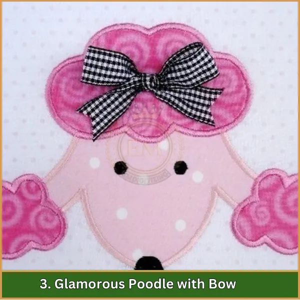 Glamorous Poodle with Bow