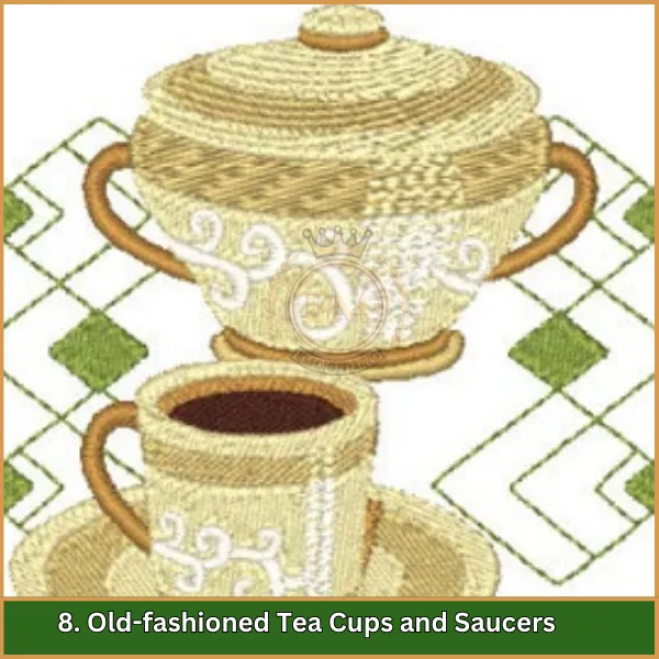 Old-fashioned Tea Cups and Saucers