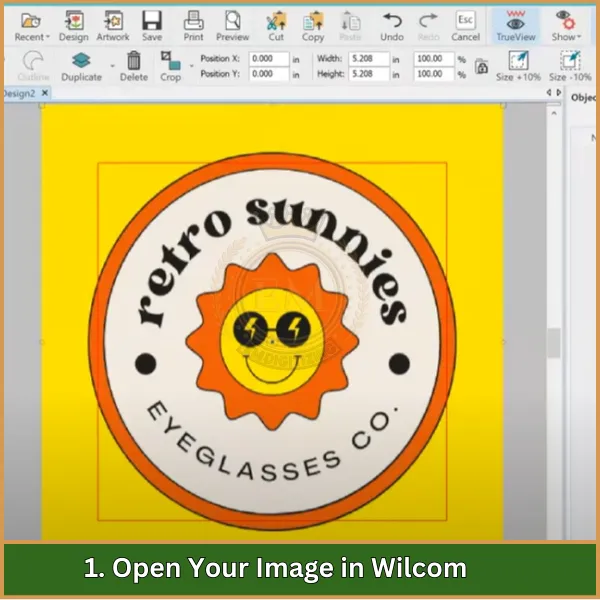 Open Your Image in Wilcom