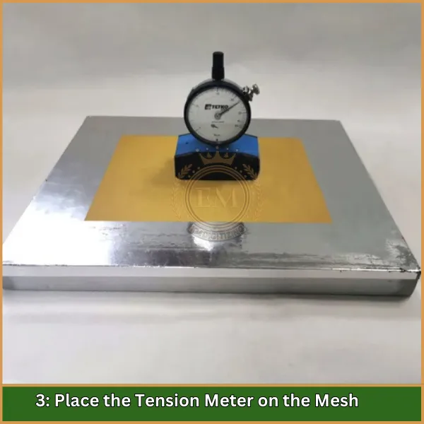 Place the Tension Meter on the Mesh - Screen Printing Tension Meter: How to Use for Optimal Results