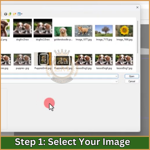 Select Your Image - Make Photorealistic Embroidery: A Step-by-Step Guide